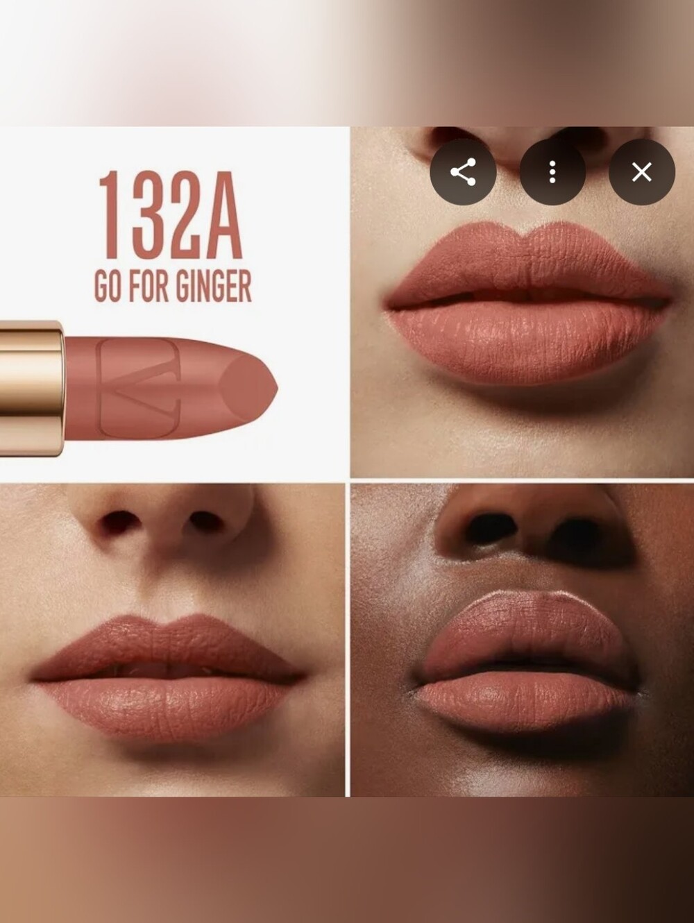 Valentino Nude Lippie 132A Go For GINGER BNIB